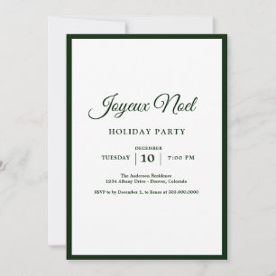 Convites Vintage Rustic French Joyeux Noel