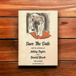 Convites Vintage Rustic Node Groom Wedding Salvar Data