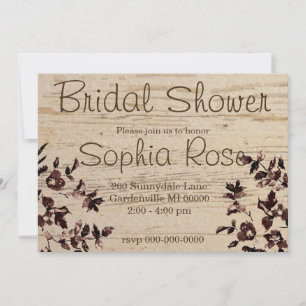 Convites Vintage Rustic Rosa