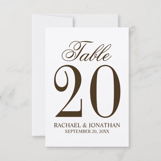 Convites Vintage Rustic Wedding Table Number (Frente)