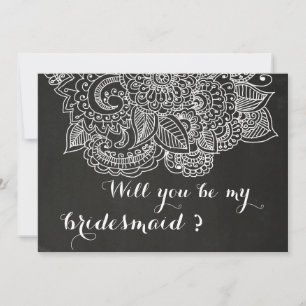 Convites Vintage Rústica Paisley Bridesmaid