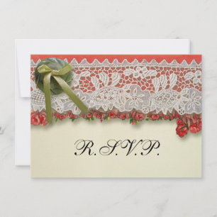 Convites Vintage rústico de serapilheira do laço do cart