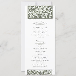 Convites Vintage Sage Ceremony Program