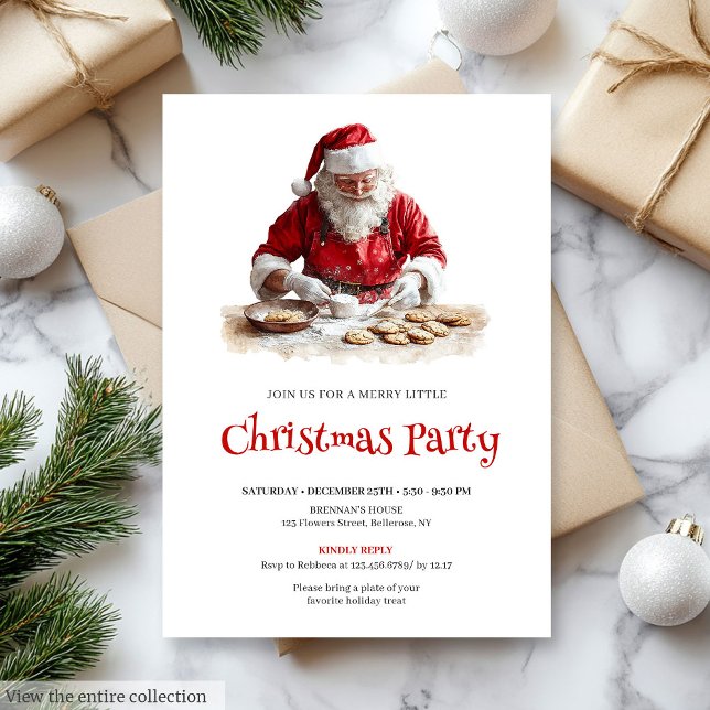 Convites Vintage Santa Claus Script Font Christmas Dinner  (Vintage Santa Claus Script Font Christmas Dinner Invite

)