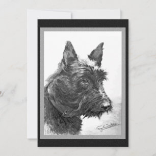 Convites Vintage Scottish Terrier art