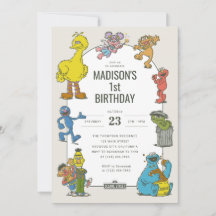 Vintage Sesame Street Characters Aniversário