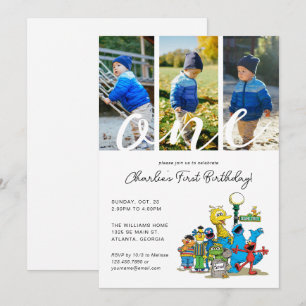 Convites Vintage Sesame Street Pals   Foto do primeiro aniv