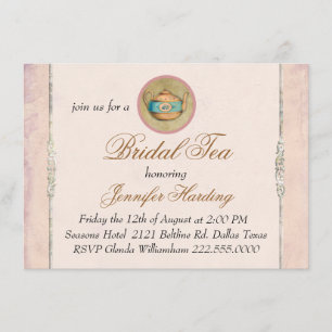 Convites Vintage Shabby Bridal Tea