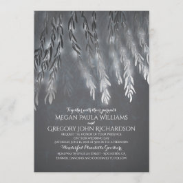 Convites Vintage Silver Effect Willow Tree Weding