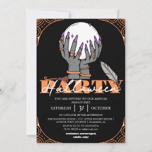 Convites vintage simples fantasia de halloween party