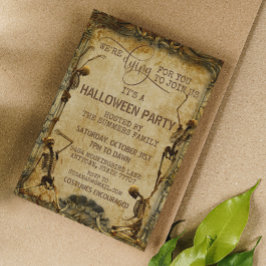 Convites Vintage Skeleton Morrendo Por Sua Festa De Hallowe