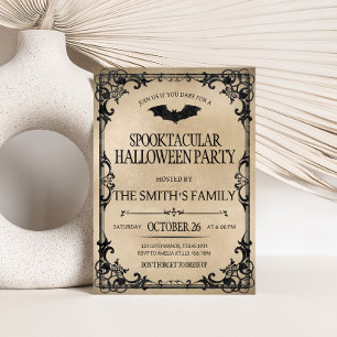 Convites Vintage Spooktacular Adulto Festa de Halloween