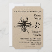 Vintage Stag Beetle Wedding