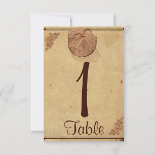 Convites Vintage Stone Barn Posh Table Number