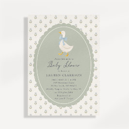 Convites Vintage Storybook Goose Baby Shower Invitation