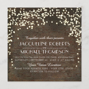 Convites Vintage String Lights Industrial Warehouse Brick