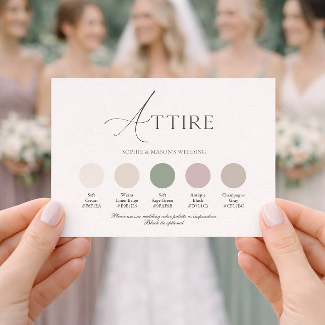 Convites Vintage Stripe Wedding Attire Card (Criador carregado)