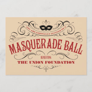 Convites Vintage Style Mascarada Ball Invances