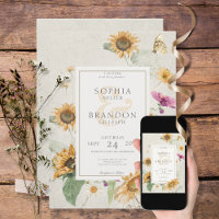 Vintage Summer Sunflower Wedding