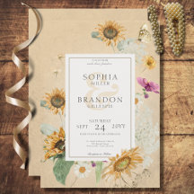Vintage Summer Sunflower Wedding