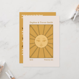 Convites Vintage Sun Wedding Invitation