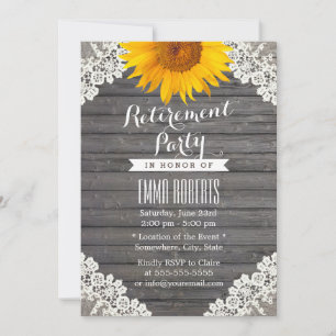 Convites Vintage Sunflower Lacted Barn Wood Party
