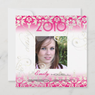 Convites Vintage/Swirls/Damask/Graduações, personalizáve