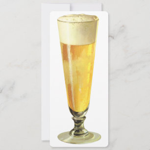 Convites Vintage Tall Frosty Draft Beer, Partido de Despedi