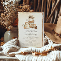 Vintage Tea Party Elegant Fall Chá de panela