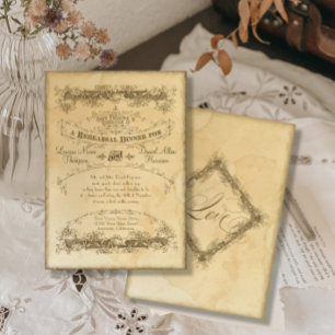 Convites Vintage Tea STítulo de Janto