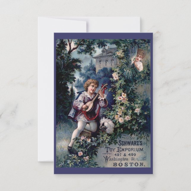 Convites Vintage Toy Emporium Ad (Frente)