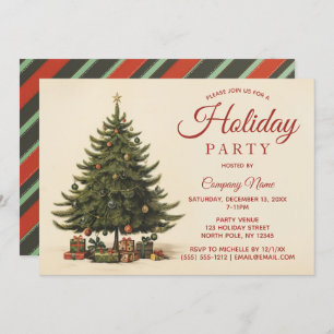 Convites Vintage Tree e Corporate Holiday Party