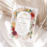 Convites Vintage Tropical Pampas Jardim Floral Quinceañera<br><div class="desc">Este elegante design apresenta várias florais de aquarelas misturadas com folhagem verde e grama pampas rústica em vários tons de vermelho,  pincel,  amarelo e verde. Personalize o convite com seus detalhes e se quiser reorganizar o estilo e posicionamento do texto,  pressione o botão "Clique para personalizar mais".</div>