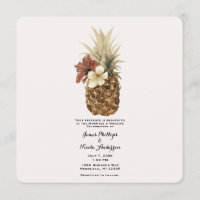 Vintage Tropical Pineapple Hibiscus Casamento Flor