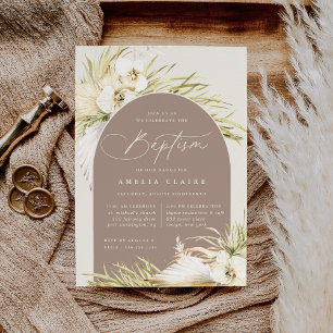 Convites Vintage Tropics Cerimônia e Partido do Batismo