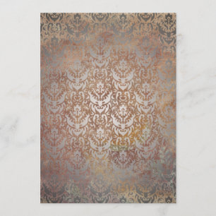 Convites Vintage Tuscan Damask Invacking