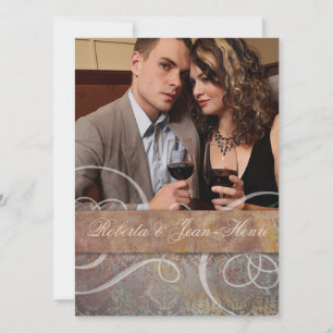 Convites Vintage Tuscan - Elegância Italiana Salva a Data