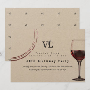 Convites Vintage Typewriter Birthday convida o 30 40º e 50