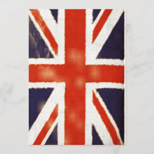 Convites Vintage Union Jack Invitation (Vertical)