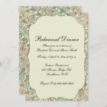 Vintage Verde Suave William Morris Honeysuckle