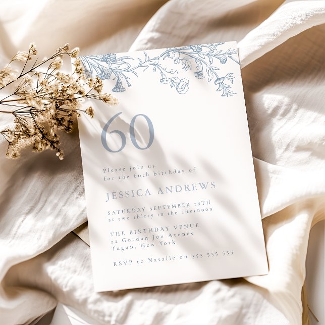 Convites Vintage Victorian Elegant 60th Birthday (Criador carregado)