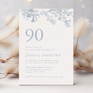 Convites Vintage Victorian Elegant 90 Birthday
