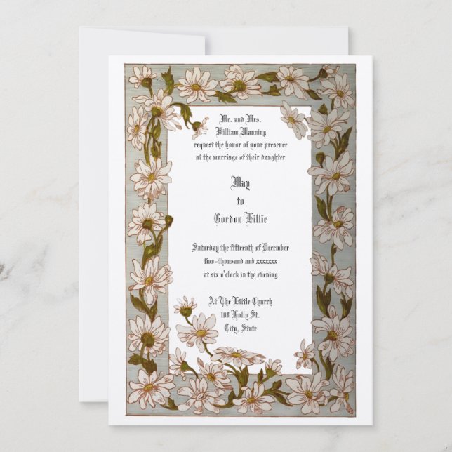 Convites Vintage Victorian Era 1884 (Frente)