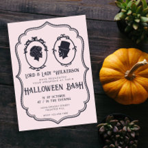 Vintage Victorian Frame Skull Halloween Bash