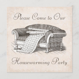Convites Vintage Victorian Housearming / Open House Party