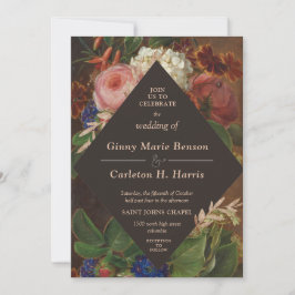 Convites Vintage Victorian Moody Fine Art Floral