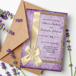 Convites Vintage Violet Rustic Elegance Weding