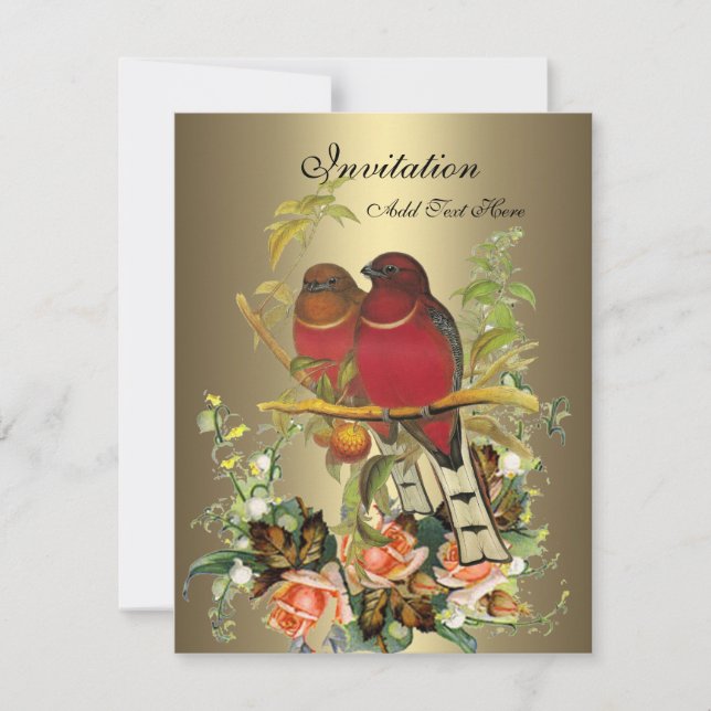 Convites Vintage, Vitoriana Bonito, Bronze (Frente)