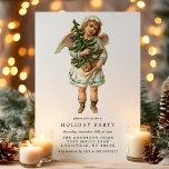 Convites Vintage, vitoriano, festa de Natal Angel Holiday<br><div class="desc">Convide convidados para uma reunião mágica de férias com este convite de festa de anjo vitoriano de Natal vitoriano. Apresentando um belo anjo vitoriano segurando uma árvore de Natal, esta nostálgica design exumenta o calor e a alegria da estação. Perfeito para comemorações tradicionais de férias, este encantador convite dá palco...</div>