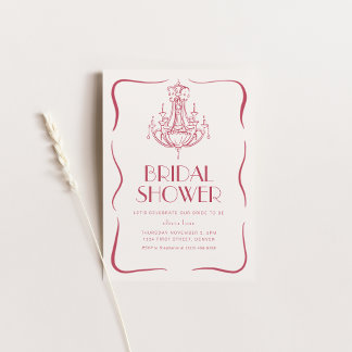 Convites Vintage Whimsical Pink Chá de panela Invite